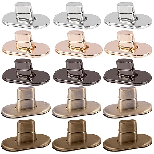 Framendino, 15 Pack Twist Turn Lock Clasp Purse Hardware Fasteners
