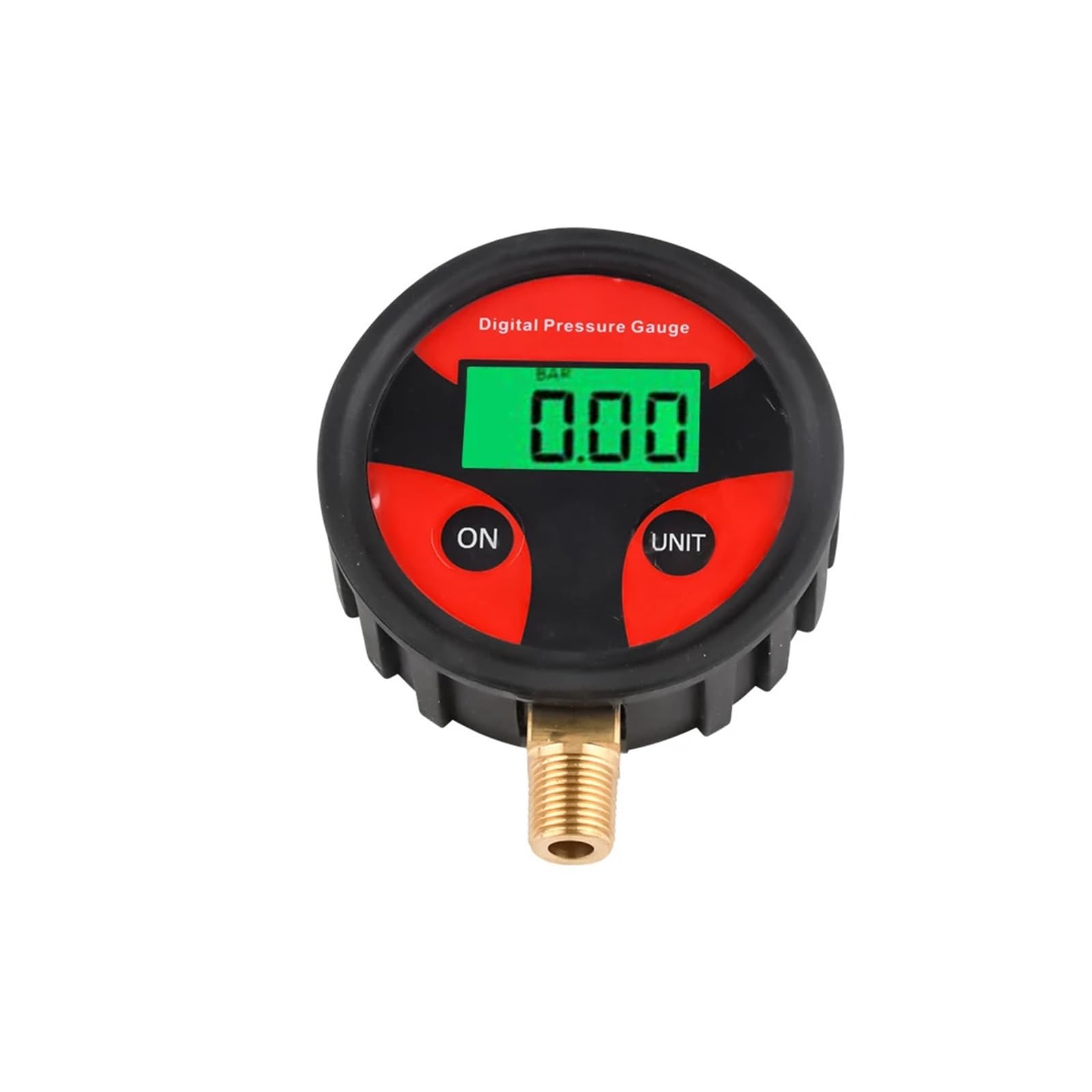 Manometro digitale LCD pneumatici 0-200PSI con luce a LED auto, camion, moto(Rot)