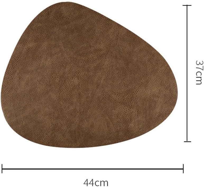 Retro Grain Leather Table Mat Anti-hot Anti-Oil Meal Mat Light Luxury Hotel Bowl Mat