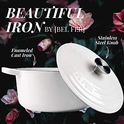 Dwell Six | 3QT White Enameled Cast Iron Dutch Oven