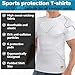 DGXINJUN Men Padded Football Chest Rib Protector Shirt Heart Shoulder Guard Sternum for Football Baseball Softball Rugby