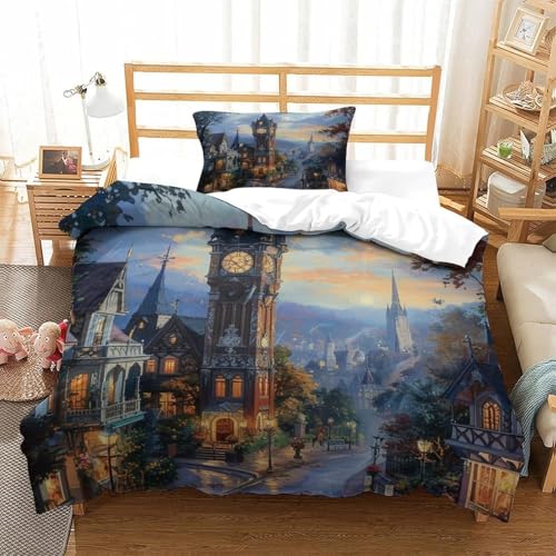 BJCJGGL Funda Nordica 90 Londres Retro Edredón