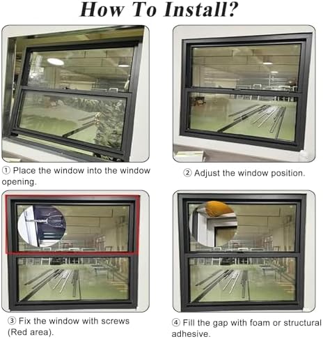 White Flush Mount Shed Window with Tempered Glass & Screen - Aluminum Vertical Sliding Window for Barns, Playhouses, Chicken Coops - Available in 10"-24" Widths (WxH 12"x25")