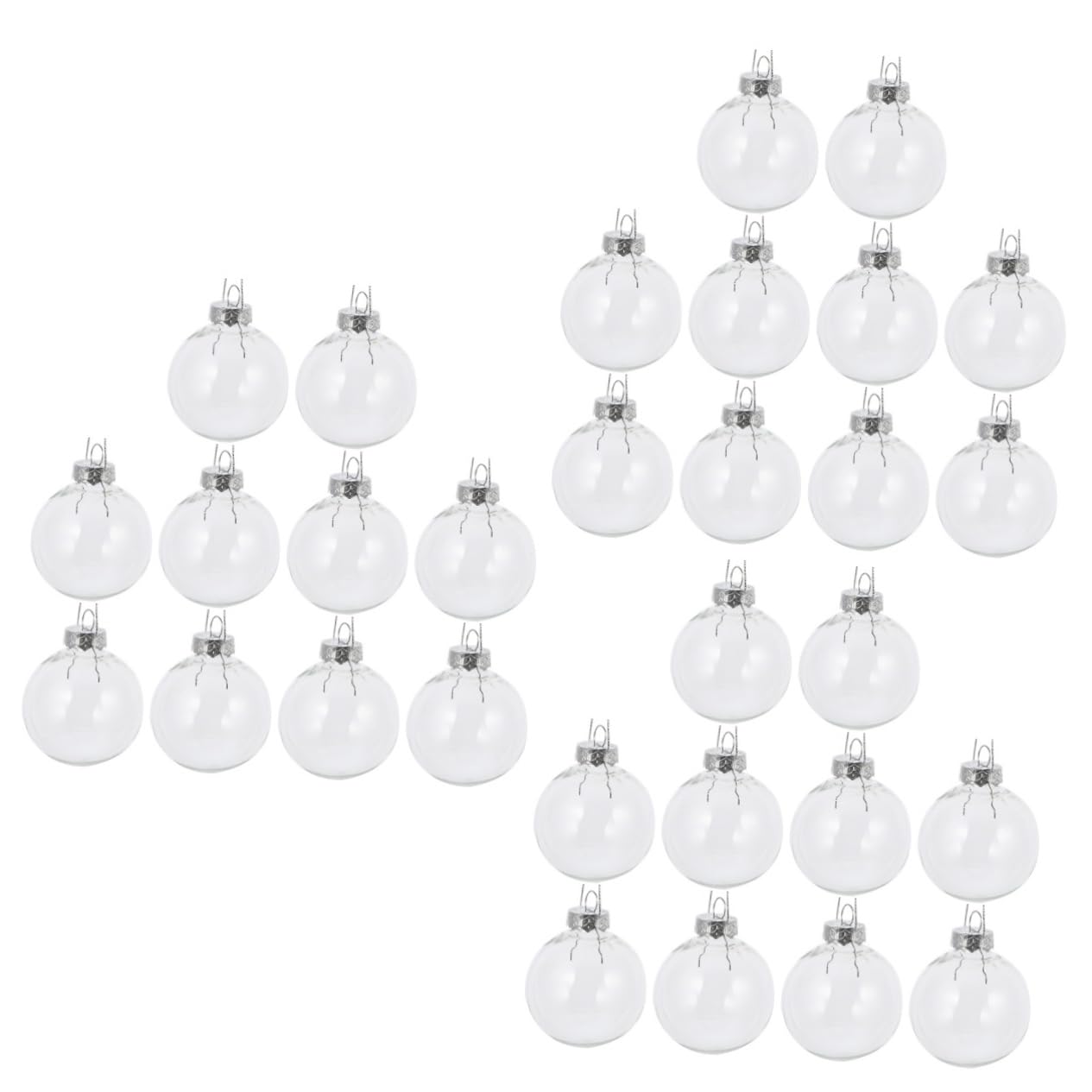 Cabilock 30piezas Bolas De Navidad Colgantes Decorativas Adornos para Árbol De Navidad y Fiestas Rellenables y Personalizables Diseño Elegante y Único