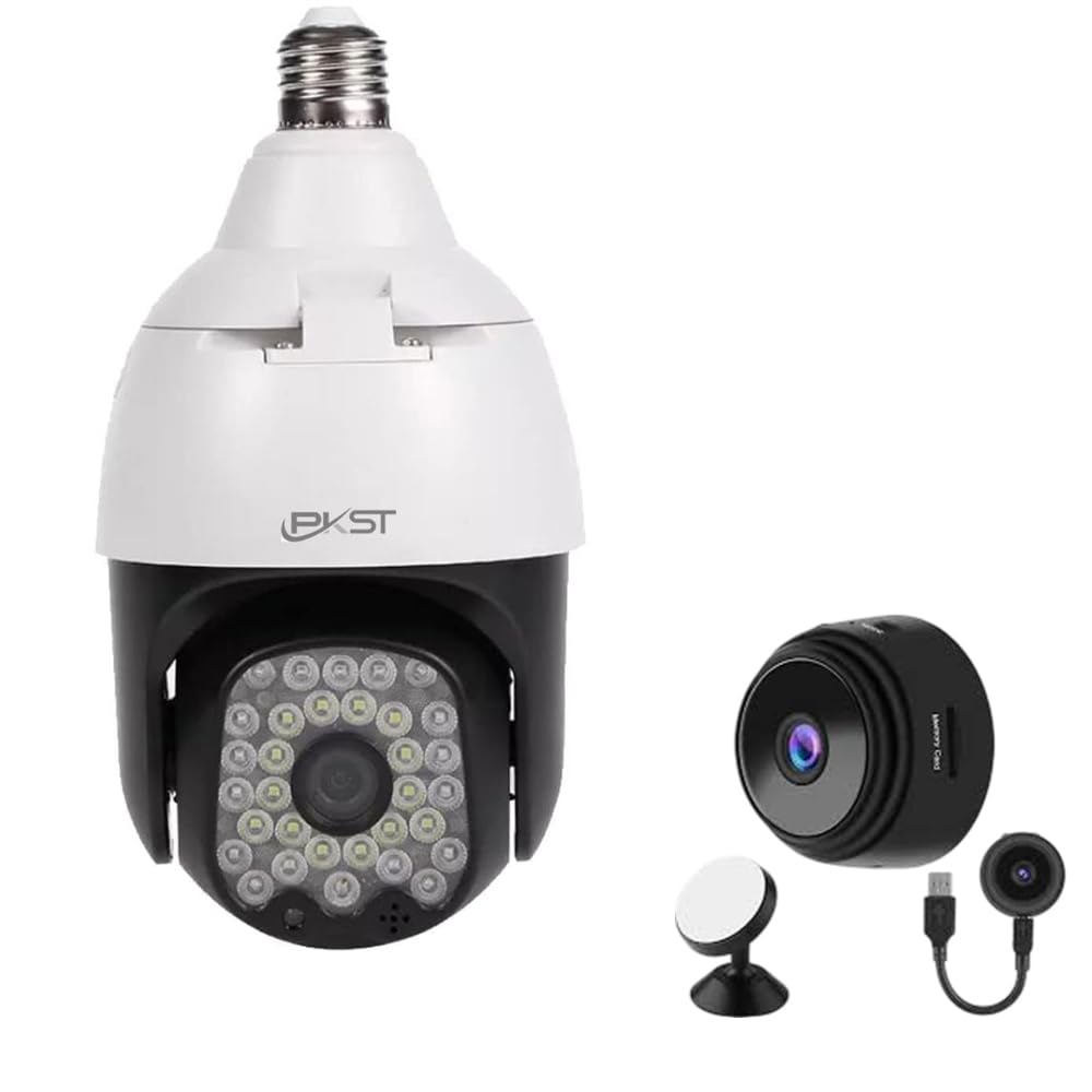CAMERA DEKHO Wi-Fi Security Camera Outdoor, Plug-in Surveillance for Home Rotate 360° Tilt, Motion Tracking, Full Color Night Vision Camera. (Weatherproof White Ptz Camera) | Free Magnetic Spy Camera-picture-24