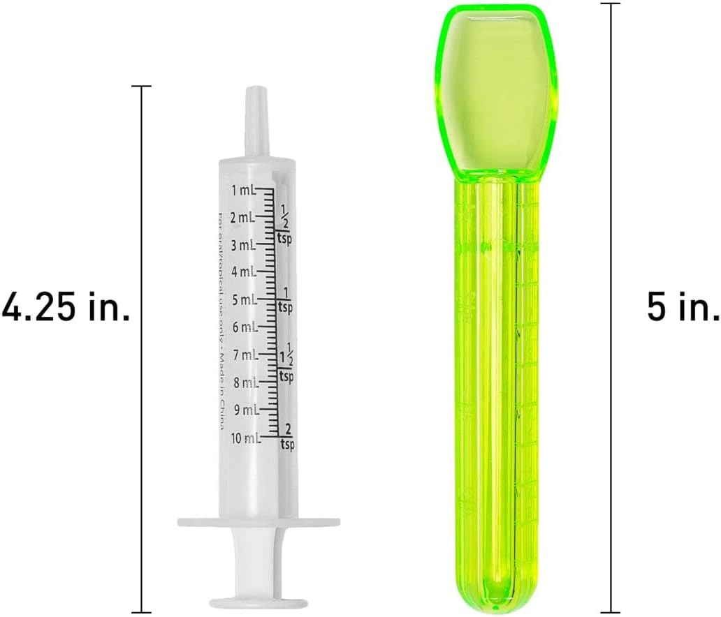 Acu-Life Oral Syringe & Spoon, 10 mL/2 TSP, Easy-to-Read, Safe & Durable