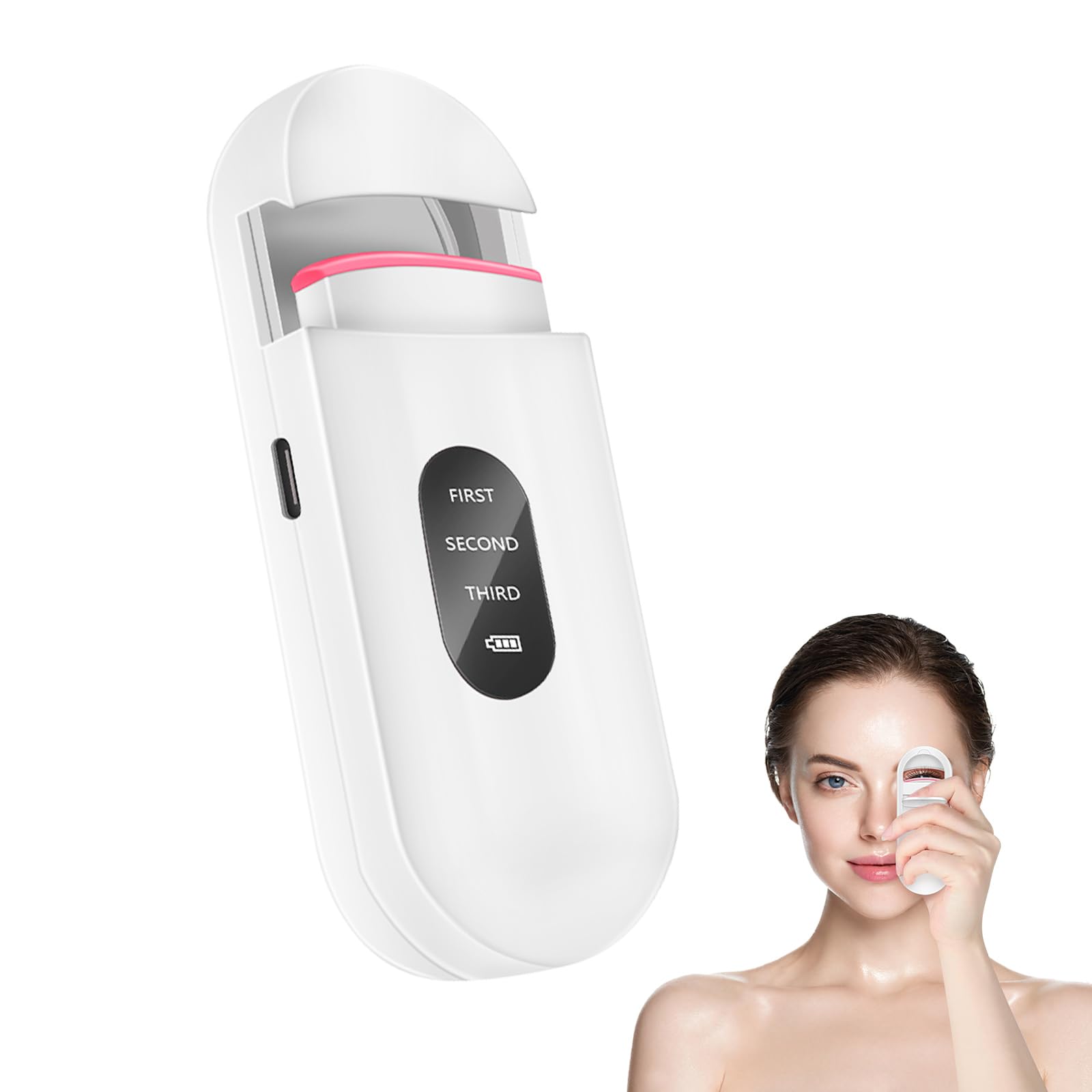 Smiling Shark Rizador Pestañas Eléctrico, 2023 Nueva Electric Eyelash Curler 3 Modes Température Indicación Batería Para Pestañas Impresionantes En Minutos, Rizador-Pestañas-Eléctrico-Electric-Eyelash