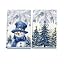 Blue Gold Snowman Christmas Tree
