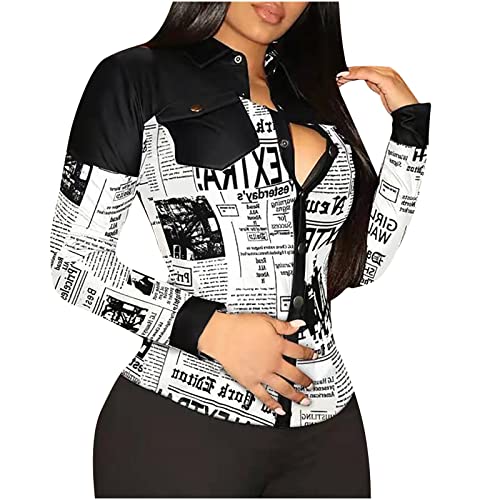 Women's Faux Leather Jacket Soft PU Snap Button Down Shirt Shacket Long Sleeve Motorcycle Fashion Leather Jacket