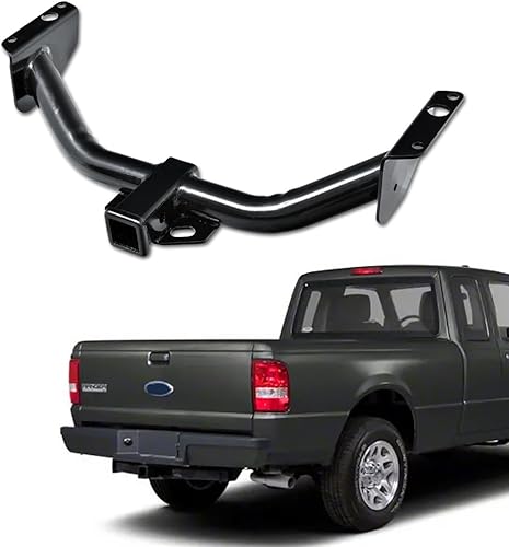 7422449769783 Compatible con Ford Ranger 1983-2011  Mazda B2300 B3000 B4000 Clase 3 III 1994-2009 Negro 2 pulgadas Receptor Remolque Enganche