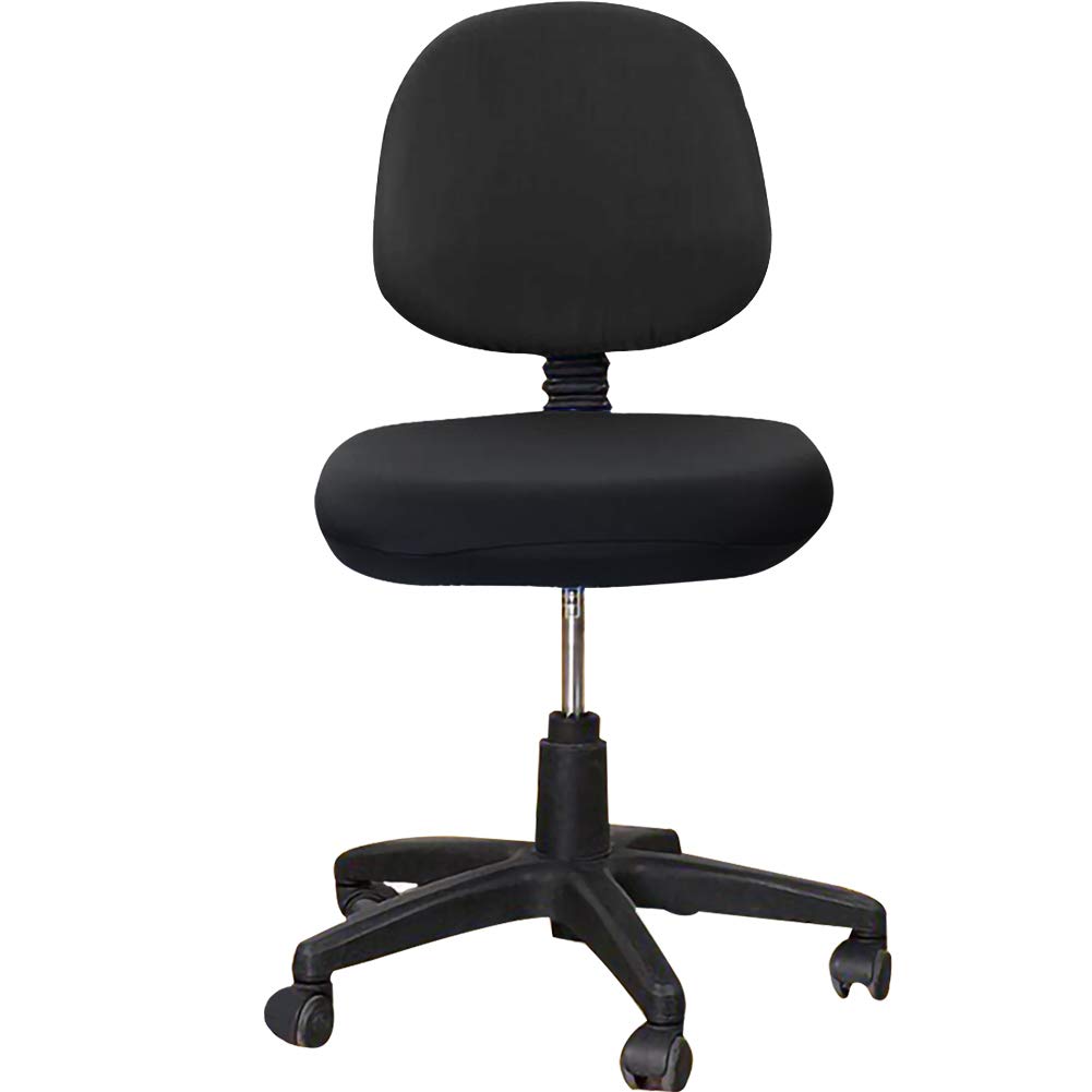 A.B CrewA.B Crew Computer Office Chair Cover Pure Color Universal Chair Cover Stretch Rotating Chair Cover(Black)