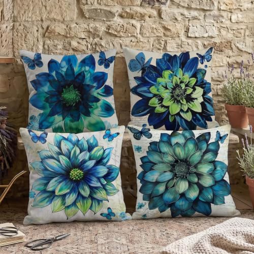 Velours coussin décoratif rétro fleur haut de gamme 50x50 - 5