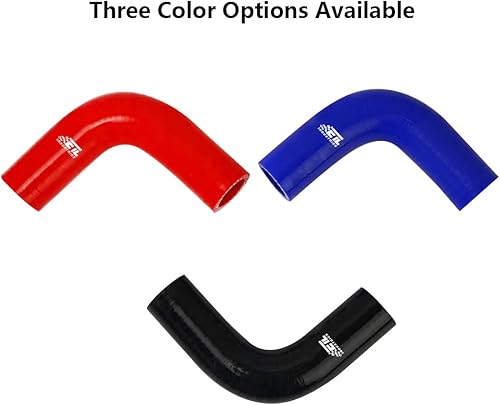 Miniatura 8 de 2" ID, Manguera de acoplador de codo de 90 grados de silicona con tubo de 7" de longitud, manguera de tubo de silicona universal reforzada de 4