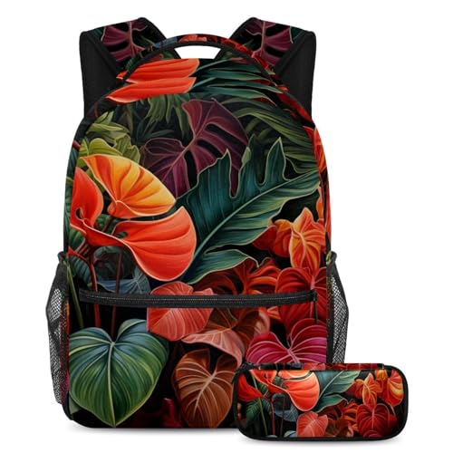 Cartables plantes tropicales solides - Fini les fermetures cassées sur les sacs ados