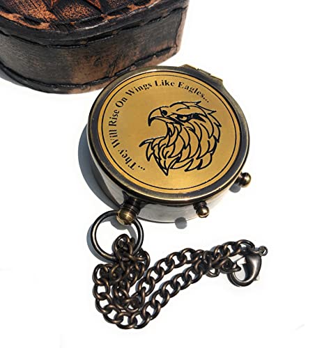 Brújula de Regalo Eagle Compass con Estuche de Cuero, Eagle, Scout of America, Graduación, Ceremonia de Águila miniatura 6