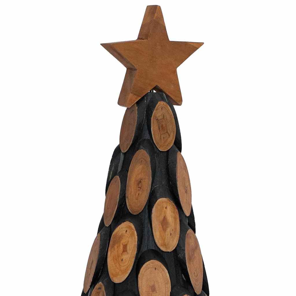 vidaXL Árbol de Navidad con Soporte Marrón 90 cm Madera de Teca Maciza