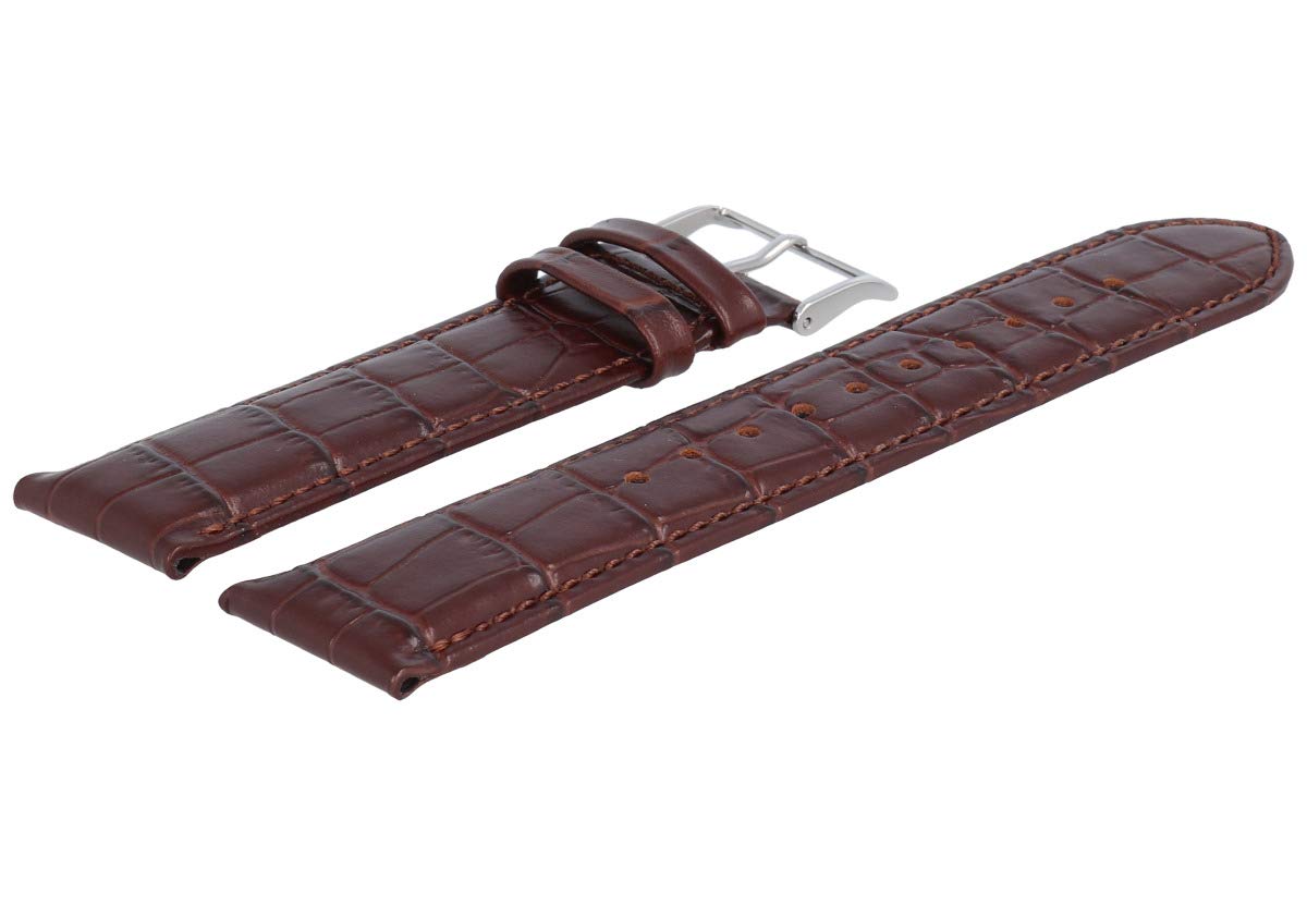 HUGO BOSS Uhrenarmband 22mm Leder Braun Kroko - 659302560