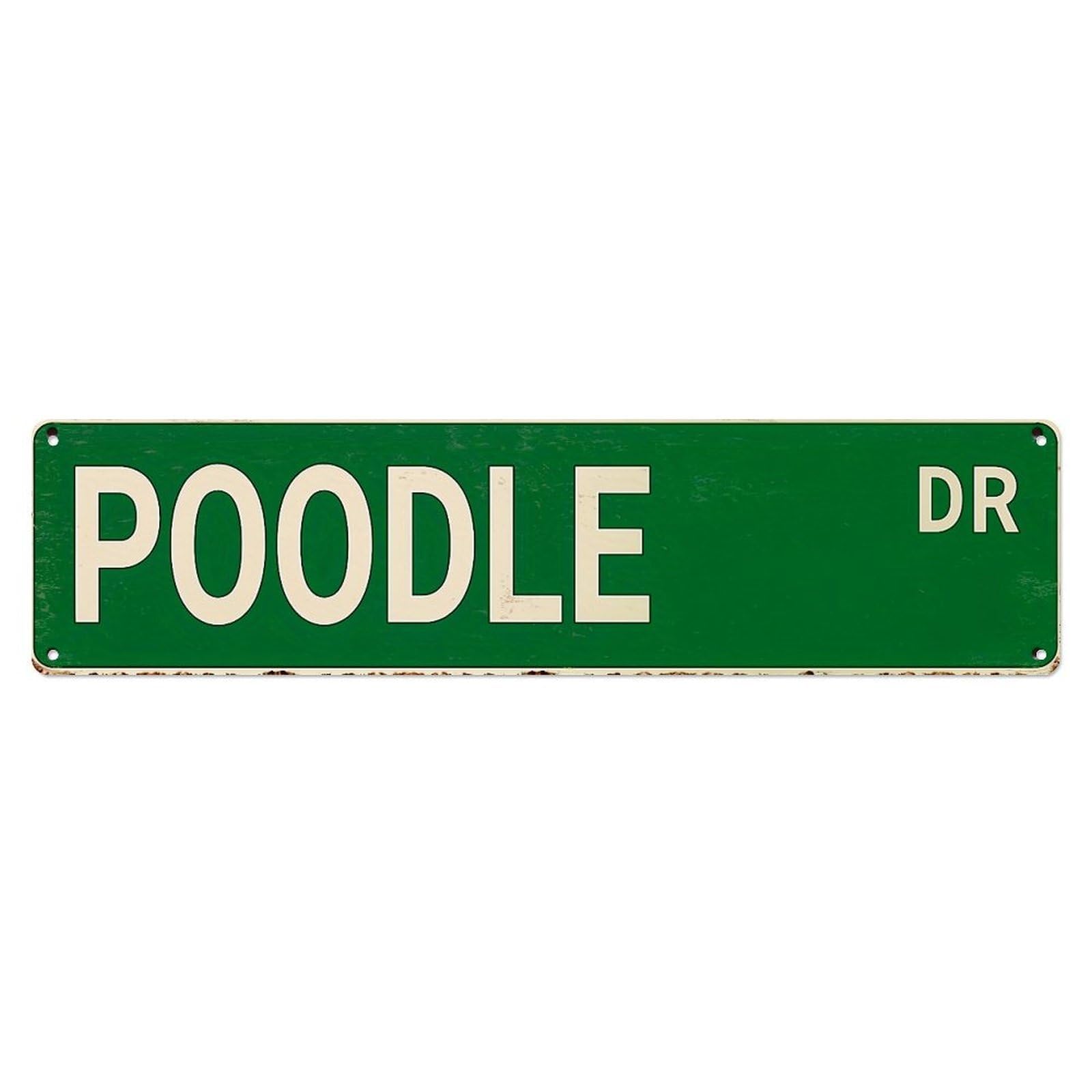 Green Street Sign With White Text Metal Tin Sign Plaque