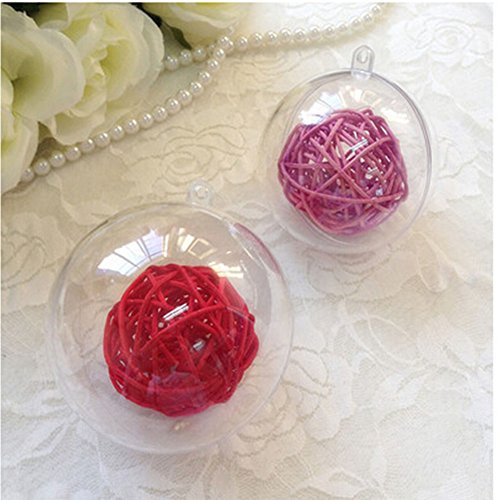 KICODE Pacote com 10 unidades de 80 mm de plástico para decoração de Natal Bolas de molde de bomba d