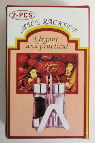 Salt and Pepper Spice Rack Set with Napkin Holder