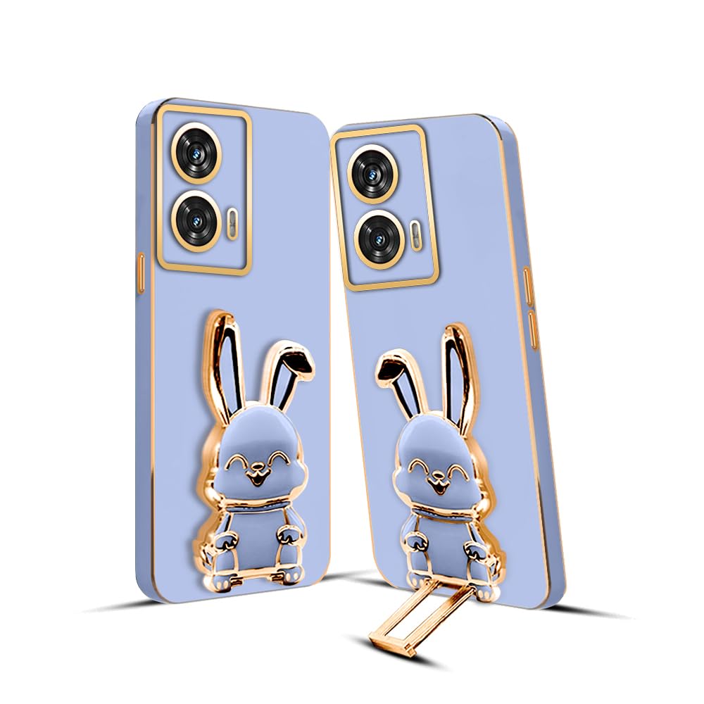 KARWAN®️ 6D Bunny with Folding Stand Back Cover Case Compatible for Moto Edge 50 Fusion | Slim electroplated case | Stand case | Soft TPU | Space Astro Theme | Camera Fusiontection-Blue (B0D988W3NH) Amazon Price History, Amazon Price Tracker