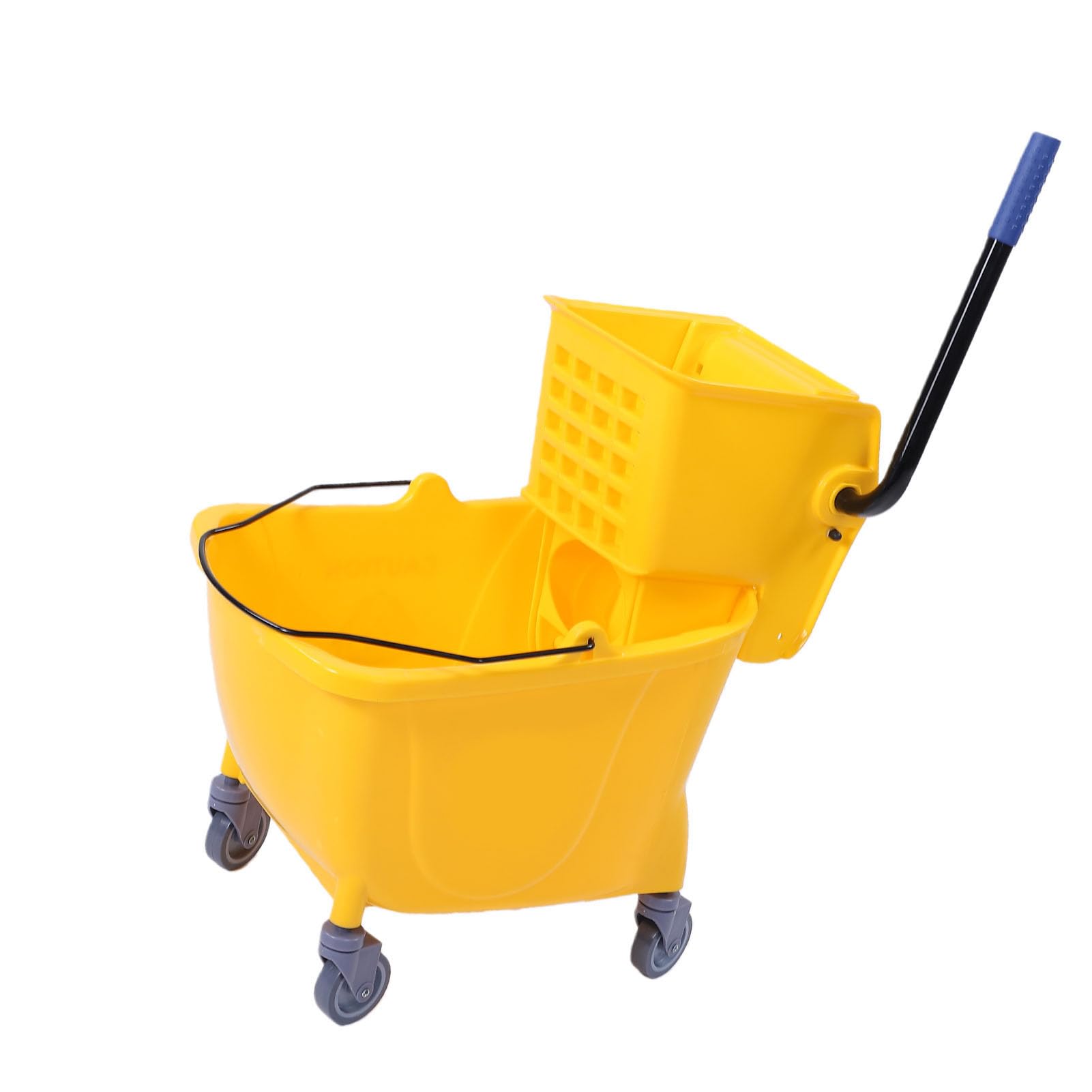 Cubo para Fregona de 32L, Cubo de Limpieza con Escurridor Lateral y Estructura Robusta, Cubo con Escurridor para Limpieza de Pisos