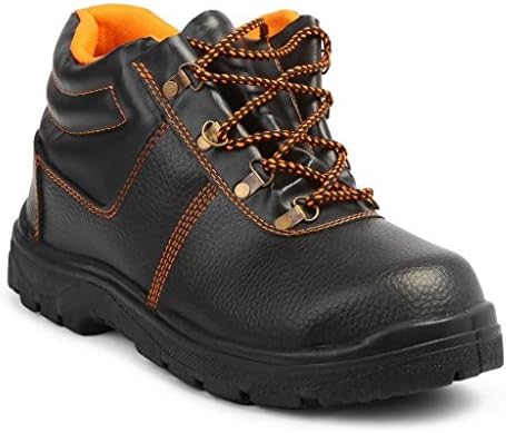 NEOSAFE Spark A5005 PU Leather Labour Safety Shoes, Black