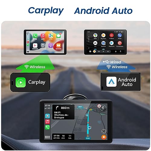 Pantalla Portátil Carplay Inalámbrica 7" HD Táctil miniatura 2