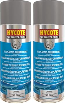 Hycote High Build Aerosol Car Spray Paint, Grey Plastic Primer, 400 ml (Pack of 2)