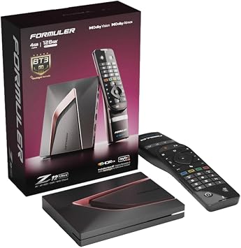 Formuler Z12 Ultra BT3 Bluetooth Backlit Remote 4K UHD Android 12, HDR10+, Gigabit LAN, WiFi 6E, 4GB RAM, 128GB ROM, Official UK version UK Plug.