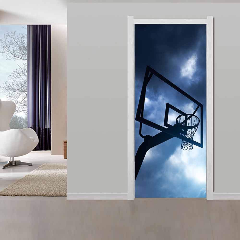 Sticker de porte 3D imperméable et amovible grand format de 88x200cm