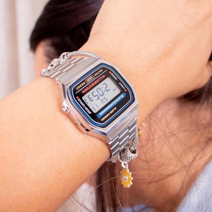 Image of MM MIKHAIL MOSKVIN Unisex Vintage A168WA Digital Dial Stainless Steel Band