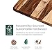 Teakhaus Teak Wood Cutting Board Set of 2 - Small and Large Teak Cutting Boards - Holiday Gift Ideas for Men and Women - Gift-Ready, Reversible, Edge Grain, Knife Friendly - FSC Certified