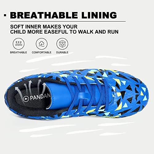 PANDANINJIA Kids Soccer Cleats Boys Girls Unisex-Child Atheletic Outdoor Comfortable Football Shoes for Little Kid Big Kid2
