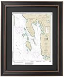 Framed Nautical Map 13322 : Winter Harbor, Maine- Standard Size. Handmade in USA