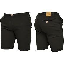 Crosshatch Mens Stretch Slim Fit Chino Shorts with Pockets for Summer, Holiday, Golf by Jeanbase