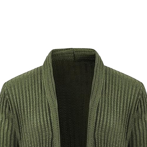 Mens Shawl Collar Long Cardigan Knit Ruffle Fashion Sweater Drape Cape Casual Open Front Loose Knitwear2