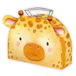 Trötsch Koffer mit Formdeckel Giraffe groß: Pappkoffer Reisekoffer Kinder Spielkoffer