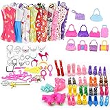 【Schuhe】: Enthält 20 Paar Schuhe. Einschließlich hochhackige Schuhe, Freizeitschuhe, Ballettschuhe, Pumps, Stiefel, Rollschuhe. Diese Puppenschuhe haben verschiedene Farben, rot, pink, blau, grün, gelb, lila usw. bieten eine Vielzahl von Möglichkeiten für die passende Kleidung der Puppe.