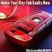 Intermerge for BMW Key Fob Cover,Key Case for 1 3 4 5 6 7 Series X1 X3 X4 M5 M6 GT3 GT5 Remote Control Key Premium Soft TPU Anti-dust Full Protection (Red)