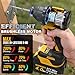 GoYwato 300N·m Cordless Impact Driver - 1/4" Hex Chuck Power Impact Drivers w/Brushless Motor & 2 x 4.0Ah Battery & Carry Case & Sockets & Screwdriver Bits - Impac Driver for Home Repair DIY Projects