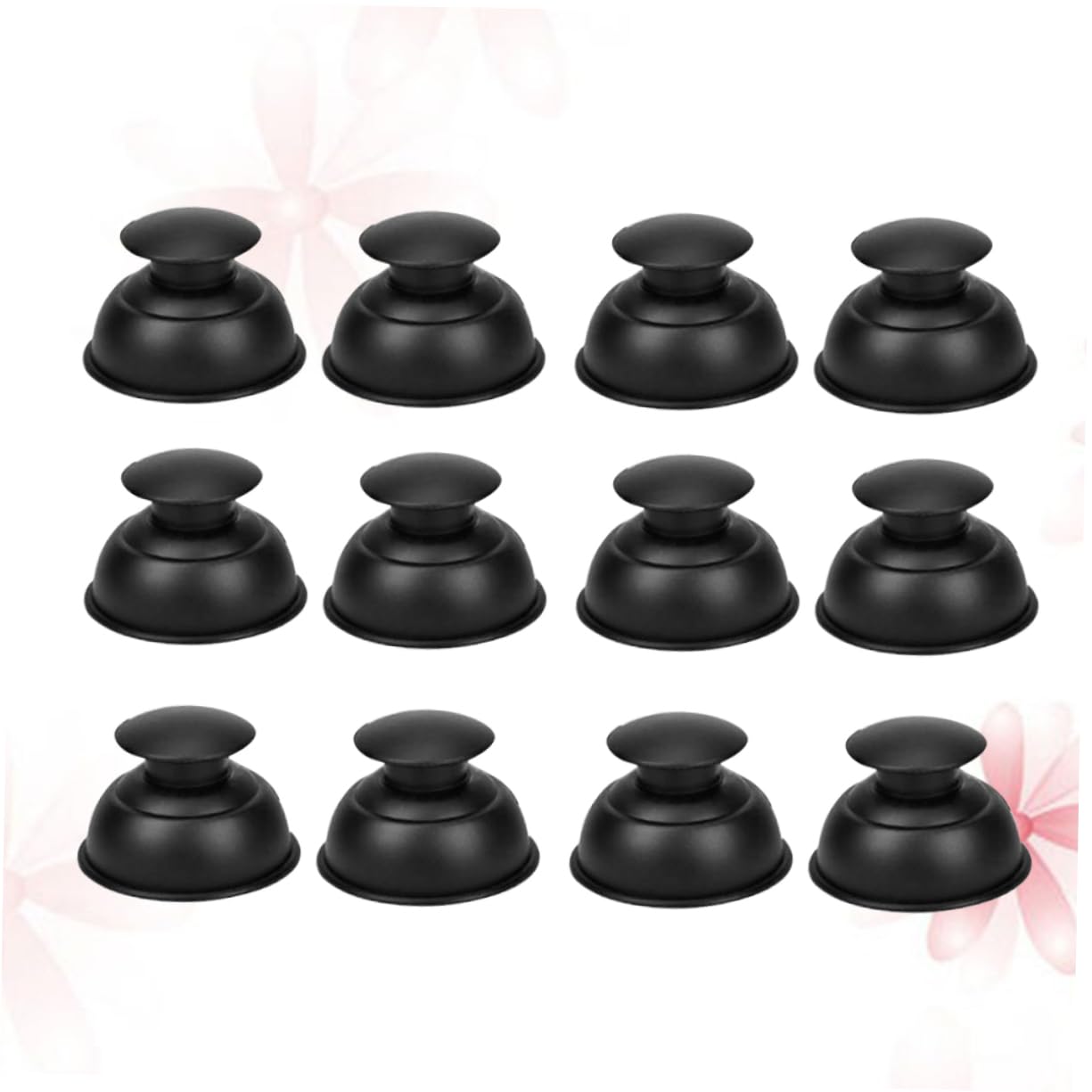 Ventouses en Silicone Noir, Lot de 12, Massage du Dos Corps