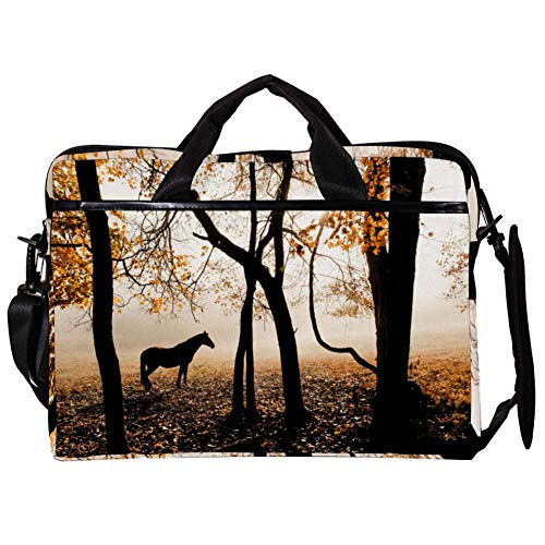 Sacoche à bandoulière pour ordinateur portable 14 pouces imprimé cheval 11*15in