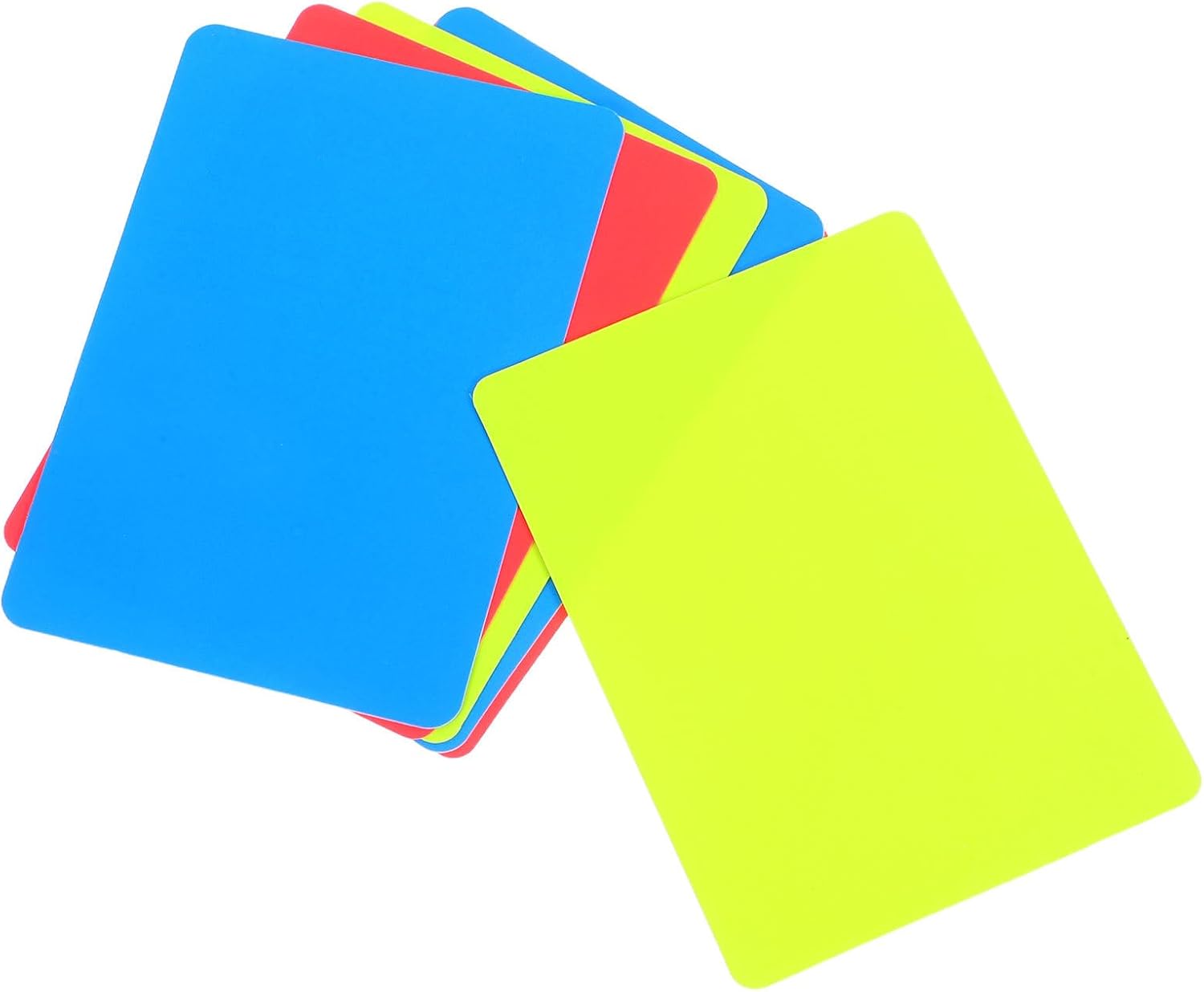 jojofuny Soccer Referee Cards Set 6-Pack Red Yellow Blue Penalty Cards for Football Matches Official Referee Cards Accessory for Warning Ejection Delay Calls 4.13 X 2.95 in