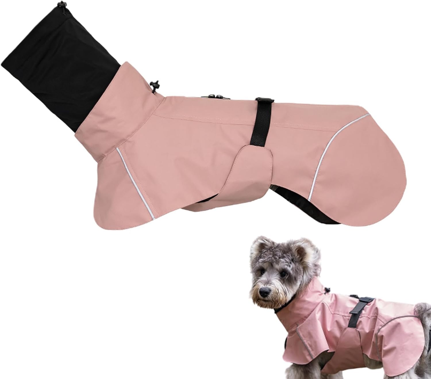 YRRYGMN Raincoat Dog Rain Reflective Lightweight Jacket Clothes Adjustable Pet Poncho for Storm, Winter & Walking