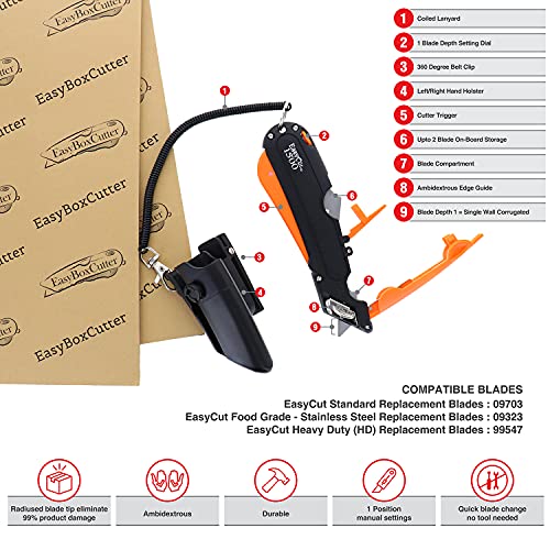 Modern Box Cutter For Retail Use - High Productivity And Unique Features With 100% Guaranttee (1500 Series, Orange) #TOP2