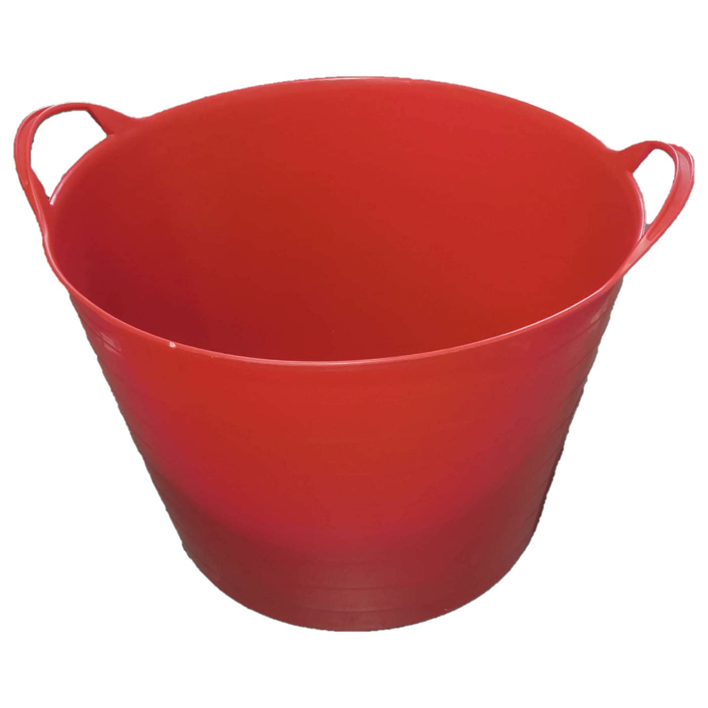 Pack de 6 capazos de plástico Flexible, de Color Rojo, de 45 x 33 cm con Capacidad de 42 litros, con Asas, Ideal para Trabajo de Vendimia, Agricultura… Cubo de plástico(6uds / 42 litros Rojo)