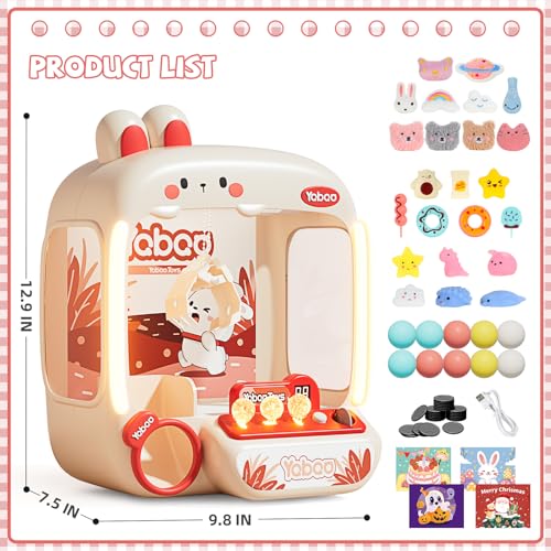 64 PCS Large Claw Machine for Kids Bunny, Vending Machine Toys for Girls 5 6 7 8 Year Old, Candy and Prize Electronic Dispenser Game Ages 5-7 6-8, Birthday Gift for 3 4 5 6 Year Old by Vanvimen - Image 9