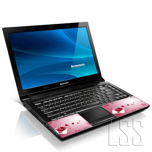 Image of LSS Laptop 15 15.6 Skin Cover with Colorful Pink Hearts Envelope Pattern for HP Dell Lenovo Apple Asus Acer Compaq - Fits 13.3 inch 14 inch 15.6 inch 16 inch (2 Wrist Pads Free)