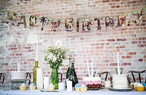Dinosaur Happy Birthday Banner,Kids Dinosaur Theme Party Decorations,Jurassic Dinasors Garland For Boys And Girls (Green) #TOP3